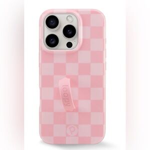 Loopy Case Pink Blush Checkered iPhone 16 Pro Max